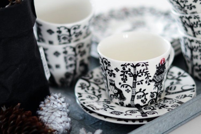 Iittala addobbi di Natale bianco e nero